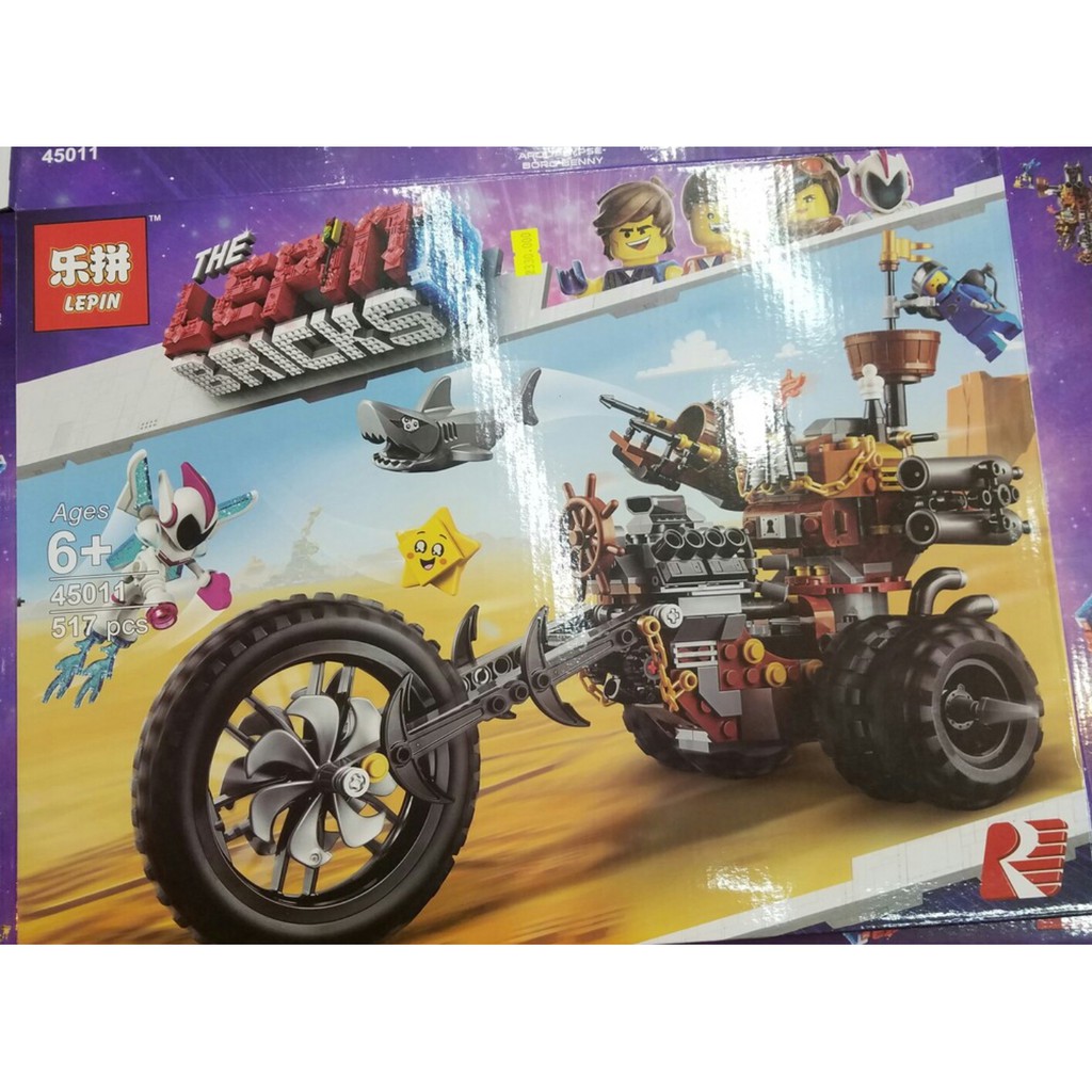 firstbuy_ตัวต่อเลโก้ Lepin 45011 Lego Movie 2 Metalbeard's Heavy Metal Motor Trike! จำนวน 517 ชิ้น