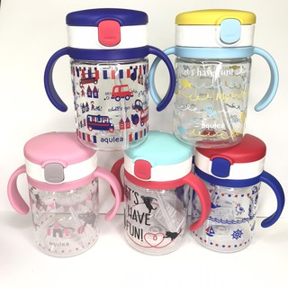 Richell แก้วหลอดดูด LC Clear Straw Bottle Mug R 200ml.  สินค้าแท้ 100% (มีเก็บปลายทาง)