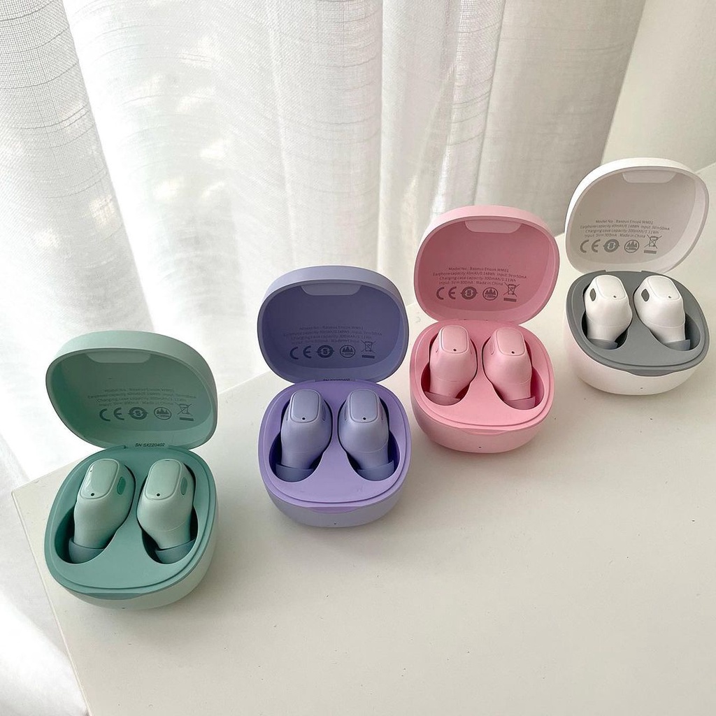 💗🌈หูฟังบลูทูธ baseus สีเกาหลีมาก