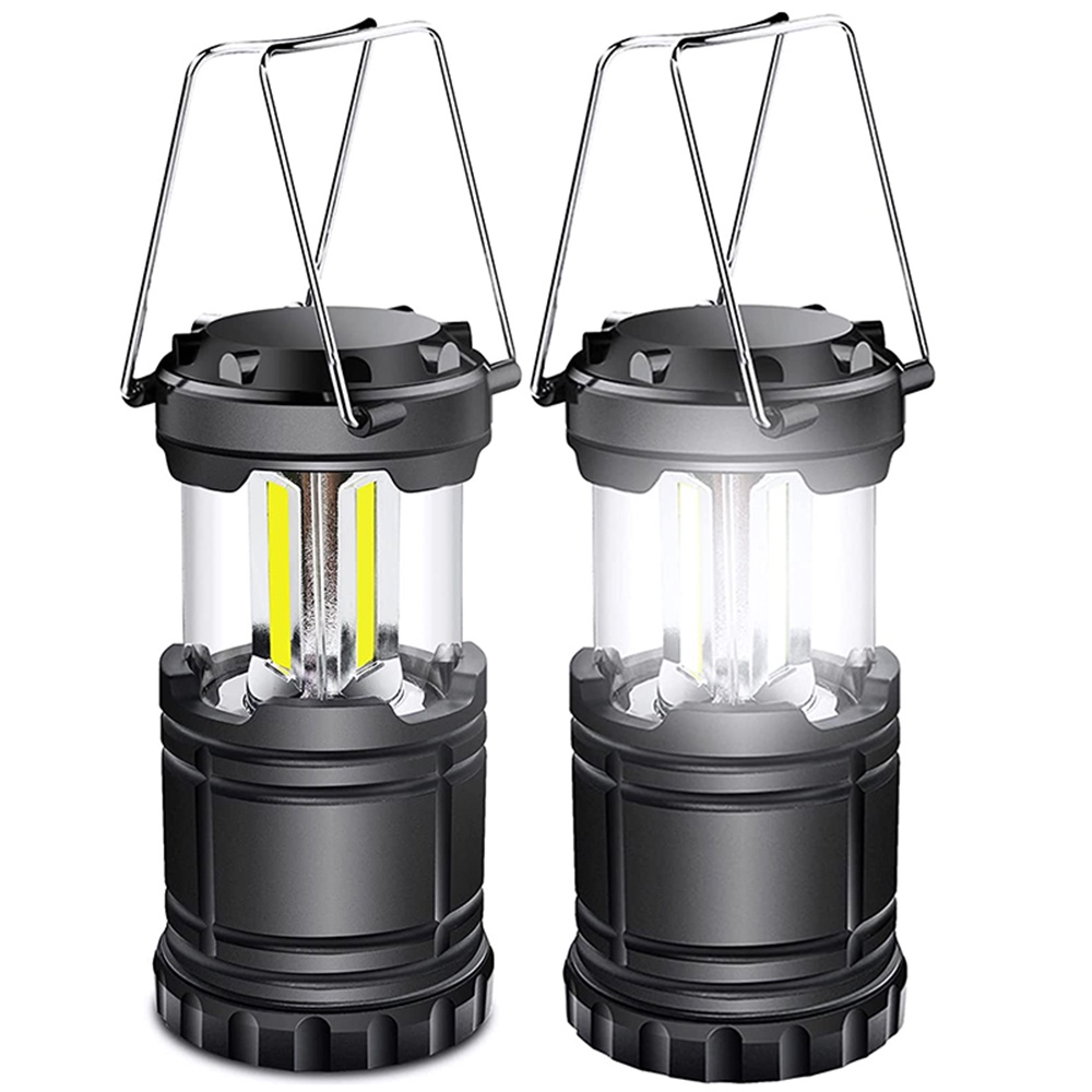 3 * COB LED Camping โคมไฟมินิแบบพกพา 3 * AAA แบตเตอรี่แขวนโคมไฟกลางแจ้งกันน้ํา Handle Light LED Camp ไฟฉาย
