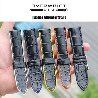 สายยาง รุ่น overwrist black rubber alligator style