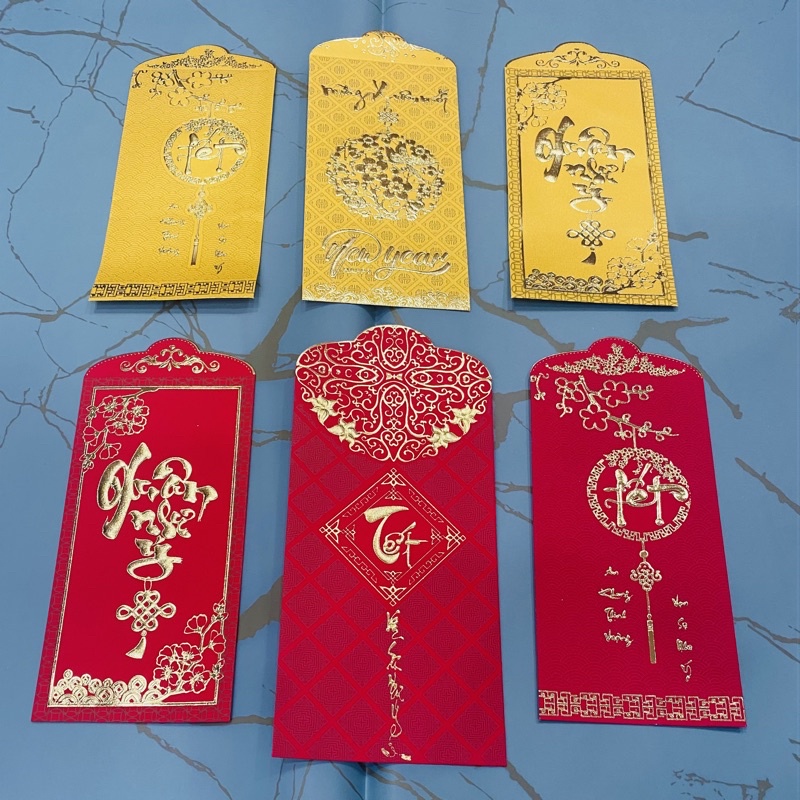 [TET NEWS 2024 APPROXIMATELY 5-6 PCS] คุณภาพสูงกํามะหยี่สีแดงและทองเมทัลลิก ขนาดใหญ่ รูปแบบใหม่มากมา