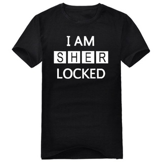 [S-5XL] จัดส่งฟรี เสื้อยืดคอกลม แขนสั้น พิมพ์ลายภาพยนตร์ I AM SHER LOCKED HOLMES พลัสไซซ์ สําหรับผู้ชาย