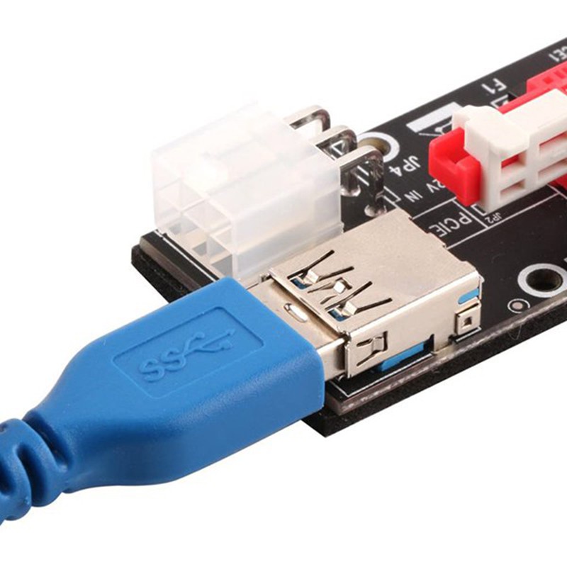 Pci-E Riser Led สายเคเบิ้ล 1X To 16X อะแดปเตอร์การ์ดขยายสายเคเบิ้ล ...