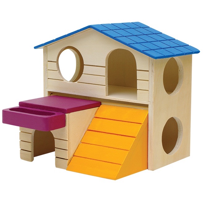 Living World Hamster Play House - ใหญ่ - 16.5 x 16.5 x 15 ซม. (6.5 x 6.5 x 5.9")