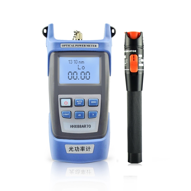 เครื่องวัดพลังงานแสง + ปากกาแสงสีแดง 1MW FTTH Optic Fibre Cable Optical Power Meter Tester
