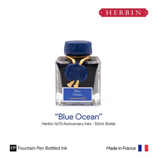 Herbin 1670 Ink "Blue Ocean" 50ml. Bottle - หมึกปากกาเฮอร์บิน บลูโอเชียน