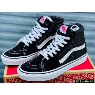 🚩  Sk8 Hi Black/True White สีดำ-ขาว(ข้อยาว) รองเท้า สินค้าพร้อมกล่องป้ายแท็ก มีเก็บปลายทาง