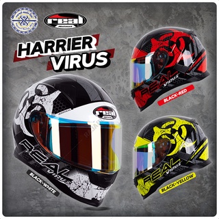 หมวกกันน็อค REAL รุ่น HARRIER VIRUS - ROBOT ตัวใหม่ล่าสุด มีให้เลือก 3 สี