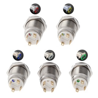 kiss*12mm LED Metal Momentary Push Button Switch Boat Car 3A/220V DC