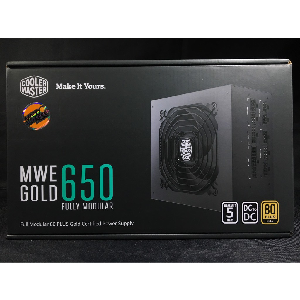 PSU (80+ Gold) COOLERMASTER MWE650 Full Modular  (650W.)