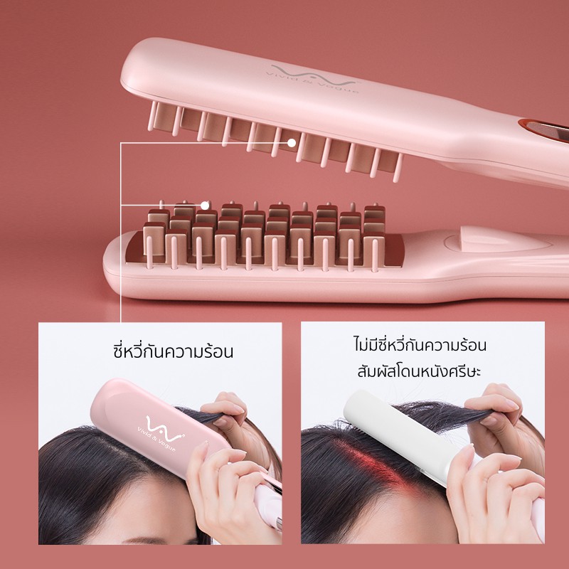 Vivid&Vogueเครื่องหนีบผม แก้ปัญหามันผมบางผมลีบแบนที่หนีบผม หนีบผมเพิ่มวอลลุ่ม หนีบยกโคน เครื่องม้วนผม ลอนมาม่า ที่ม้วนผม