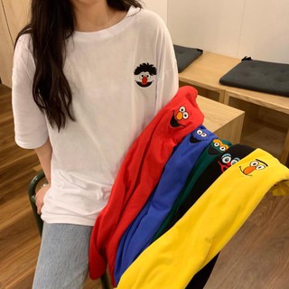 YICO❤️ KAWS X SESAME STREET รวมลายเสื้อ Oversize สไตล์เกาหลี มีเก็บเงินปลายทาง