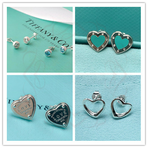 tiffany and co earrings silver heart