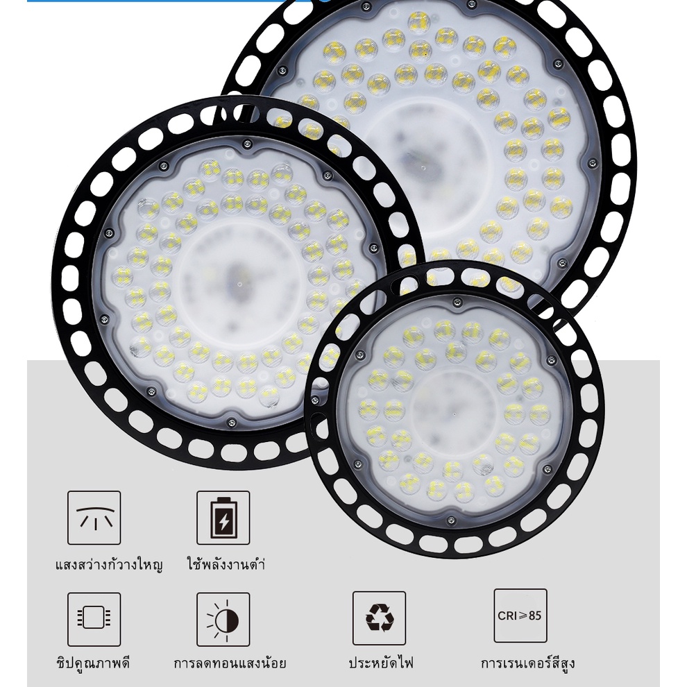 โคมไฟอุตสาหกรรม LED AC220V 100W 150W 200W ความสว่างสูง ไฟปลูกต้นไม้ กันน้ำและกันฝุ่น เหมาะสำหรับสถานที่ก่อสร้าง คลังสินค้า สนามกีฬา ปลูกเต็นท์ แสงสว่างของพืช - รูปที่ 5