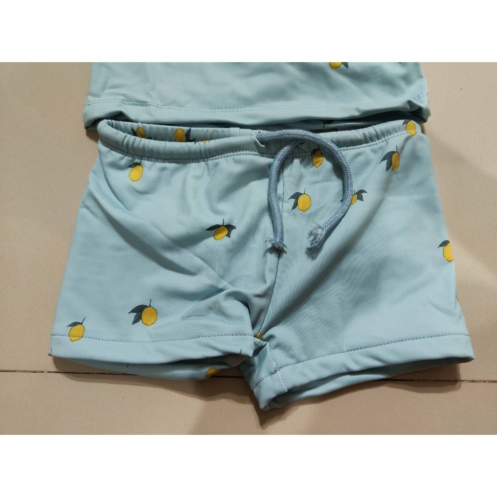 ชุดว่ายน้ำเด็ก lemon lover 3 ชิ้น ( เสื้อ กางเกง หมวก)(SW213)