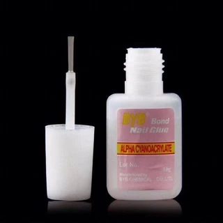 (( กาว BYB ชมพู )) กาวต่อเล็บ กาวติดเล็บปลอม หลอดใหญ่ PVC สีชมพู BYB