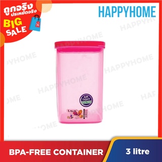 โหลพลาสติก มีฝาปิด ปลอดสาร BPA 3 ลิตร D7-9140256 LAVA BPA-Free Container 3 Litres