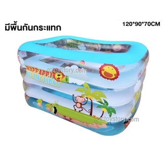 Rctoystory สระน้ำ สระน้ำเป่าลม  1.2M 4 ชั้น  เป่าลม สี่เหลี่ยม สระว่ายน้ำเด็ก สระว่ายน้ำใหญ่ สระน้ำถูก รับประกันคุณภาพ