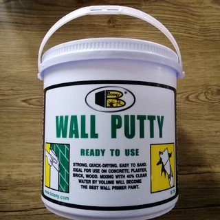 วอลพุตตี้ wall putty ขนาด5กิโลกรัม ยี่ห้อ Bosny ใช้โป๊ว อุด ซ่อมแซม รอยแตกร้าวผนัง ตะปู บนผิวคอนกรีต ไม้ อิฐ ยิปซั่ม