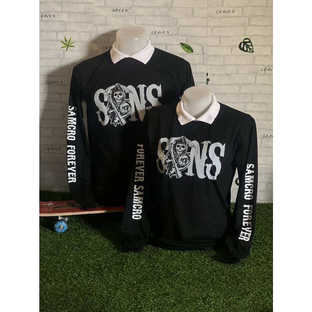 เสื้อคอปกโปโลผู้ชาย ทรงสไตล์ วินเทจเท่มากแขนยาว