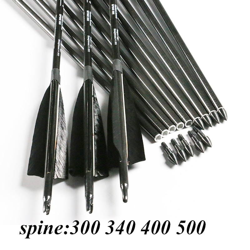 12PCS Linkboy Archery Mix Carbon Arrows Spine 500 ID 6.2mm Compound Bow Hunting 12PCS Linkboy Archery Mix Carbon Arrows Spine 500 ID 6.2mm Compound Bow Hunting