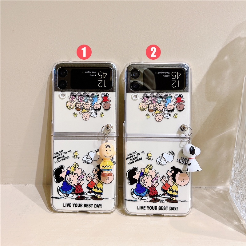 Samsung Galaxy Z Flip7 FE 6 5 4 3 5G Case Fashion Cute StyleLIVE YOUR BEST DAY!ปลอกจี้ที่มีสีสันกันกระแทกปกสร้างสรรค์