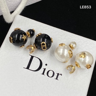 ต่างหูมุก รูปตัวอักษร Dior แฟชั่นหรูหรา