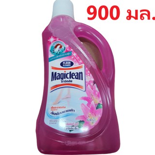 Magiclean มาจิคลีน น้ำยาทำความสะอาดพื้น น้ำยาถูพื้น เทคโนโลยีดักจับคราบฝุ่น ขวดชมพู ลิลลี่ บูเก้  900มล.