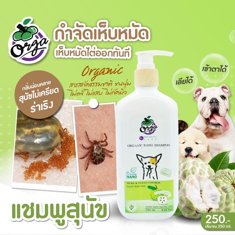 แชมพูเห็บหมัดไรสูตรน้อยหน่า250ml.ใช้ปุ๊ปหลุดปั๊บ