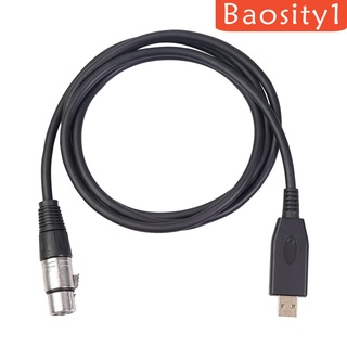 ( Baosity1 ) อะแดปเตอร์แปลงสายเคเบิ้ล Usb Male To Xlr Female สําหรับไมโครโฟนบันทึกเสียง