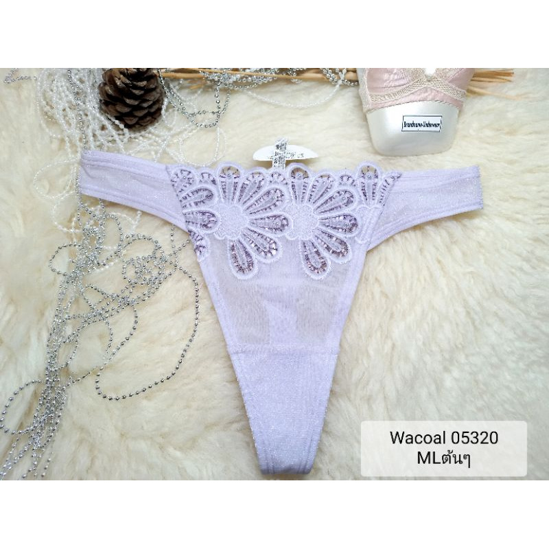 Wacoal (วาโก้) มุกชวา💯 Size SMต้นๆ ชุดชั้นใน/กางเกงชั้นในทรงจีสตริง(G-string) 05320