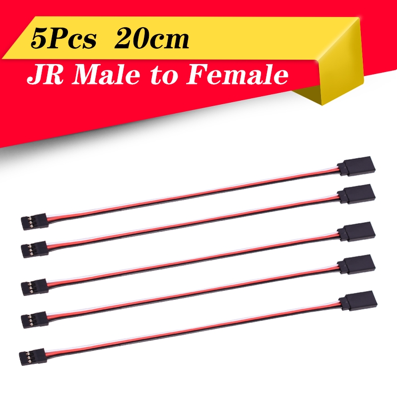 * 5PCS 200 มม.20 ซม.Servo Extension สายสายไฟ 30 Core สําหรับ RC Futaba JR ชายหญิง 20 ซม. *