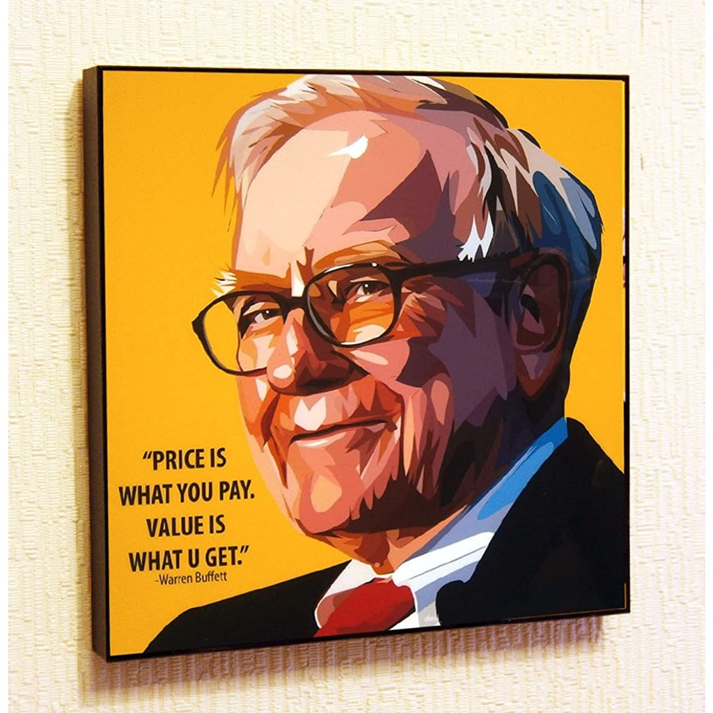 Warren Buffett โปสเตอร์ภาพวาดบนผ้าใบ รูปคําคมสร้างแรงบันดาลใจ สําหรับตกแต่งผนัง