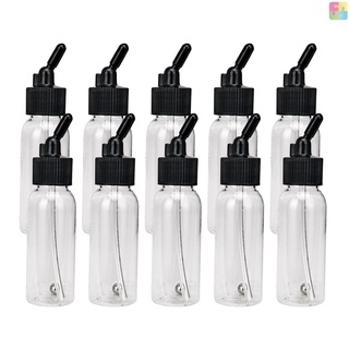 [niceth] ขวดแอร์บรัช 1.2 ออนซ์ (35 ซีซี) พร้อมฝาปิดอะแดปเตอร์ 10 ชิ้น สําหรับ IWATA SATA O