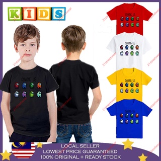 เสื้อยืด ผ้าฝ้าย 100% พิมพ์ลาย Among Us 8 Among Theme BAJU BUDAK KECIL BOY SHIRTS BAJU