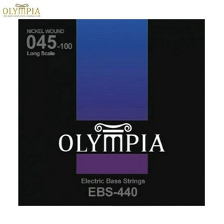 Olympia® EBS-440 สายกีตาร์เบส 4 สาย สายเบส แบบ Nickel Wound ของแท้ 100% (Long Scale, 0.045 - 0.100)