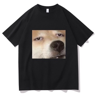 เสื้อยืดแขนสั้น ผ้าฝ้าย พิมพ์ลายกราฟฟิค Shiba Inu สไตล์ฮาราจูกุ สําหรับผู้ชาย และผู้หญิง