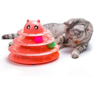 Circular cat toy ชุดฝึกทักษะแมวรางบอล 3 ชั้น ของเล่นแมว