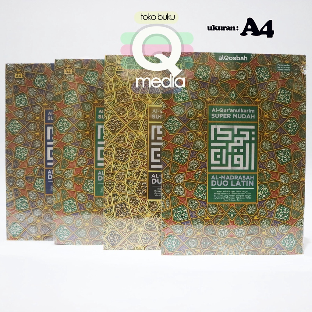 A4 AL QURAN AL MADRASAH DUO LATIN A4 HC TAJWID TRANSLATED TRANSLITERATION | Al QOSBAH | Super Easy A
