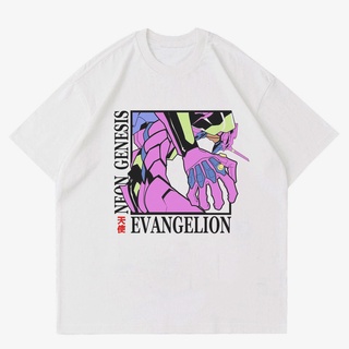 เสื้อยืด พิมพ์ลายอนิเมะ NEON GENESIS EVANGELION สไตล์วินเทจ | เสื้อยืด พิมพ์ลายการ์ตูนอนิเมะ สีขาว | เสื้อเชิ้ต ลายการ์ตูนอนิเมะ สีขาว