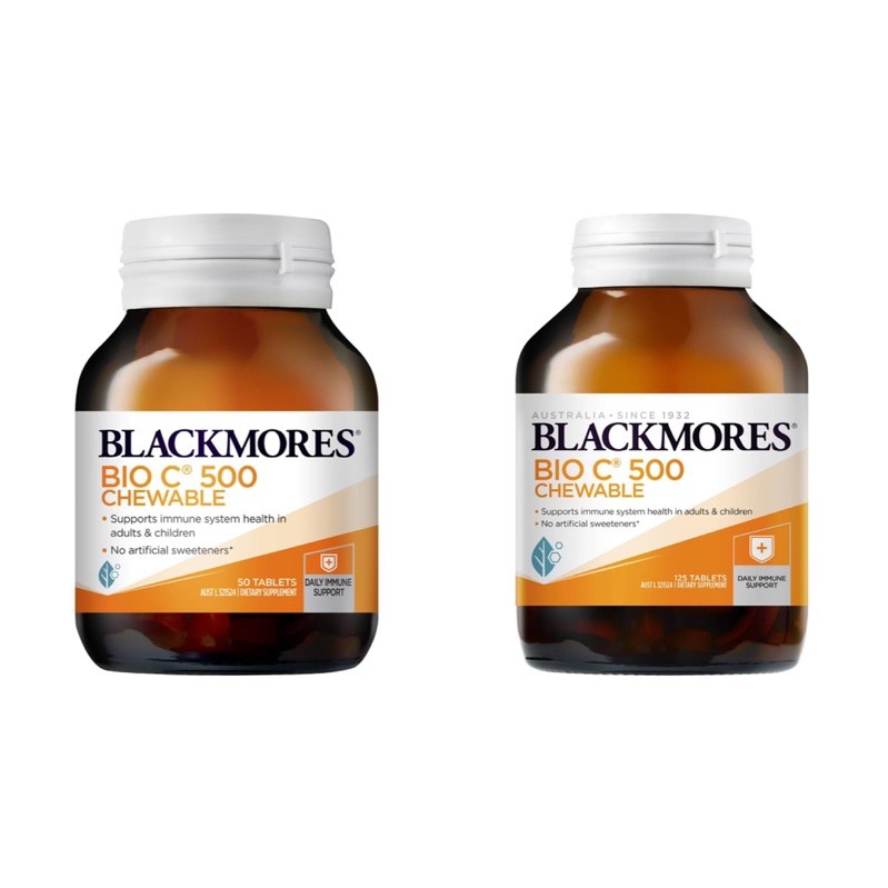 วิตามินซี 500 mg แบบเคี้ยวได้  50เม็ด, 125เม็ด Blackmores Bio C® 500 Chewable (50,125 Tablets)