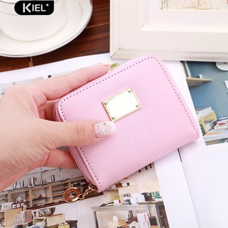 ‴kiel Fashion Lady Faux Leather Small Card Holder Zip Coin Purse