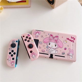 เคส TPU นิ่ม กันกระแทก ลายเกมคอนโซล สีชมพู สําหรับ Nintendo Switch OLED SO