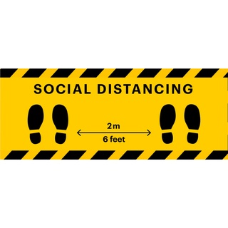 สติกเกอร์ติดพื้น เว้นระยะห่าง Social Distancing