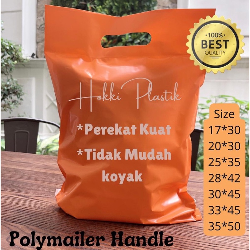 ด้ามจับ 30x45+7CM 100 แผ่น โพลีเมลเลอร์ แพ็คพลาสติก onlineshop premium