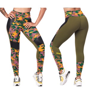 Zumba Dance Tribe High Waisted Panel Ankle Leggings (กางเกงเลคกิ้งออกกำลังกายซุมบ้าและโยคะ)