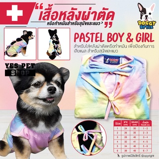 เสื้อหลังผ่าตัด ชุดหลังผ่าตัด สำหรับสุนัข หมา แมว ผ่าตัด ทำหมัน Doggy Style รุ่น Pastel Boy &amp; Girl (แบบตัวเลือก)