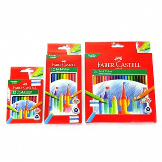 ดินสอสีไม้ Faber-castell 12สีเเละ24สีเนื้อสีสวยในราคาคุ้มสุดๆ