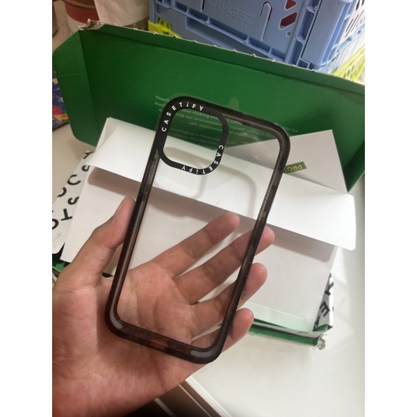 Casetify Iphone 13 mini รุ่นกันกระเเทก สีใสดำ มือ1 พร้อมส่ง